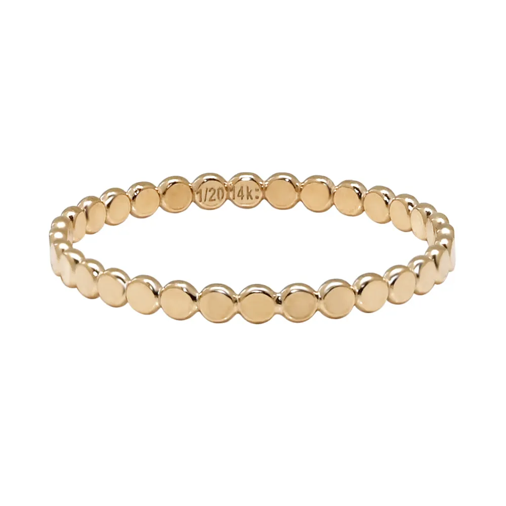 Thin Flat Beaded Ring