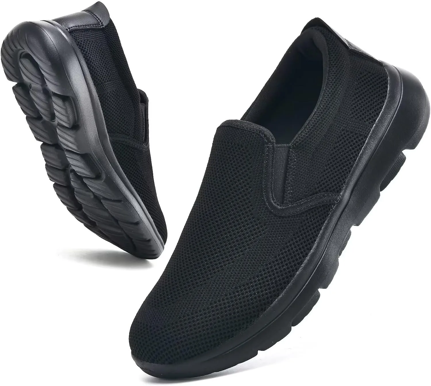 TIOSEBON Men's Mesh Slip On Walking Shoes Loafers-Work Drving Tennis Shoes