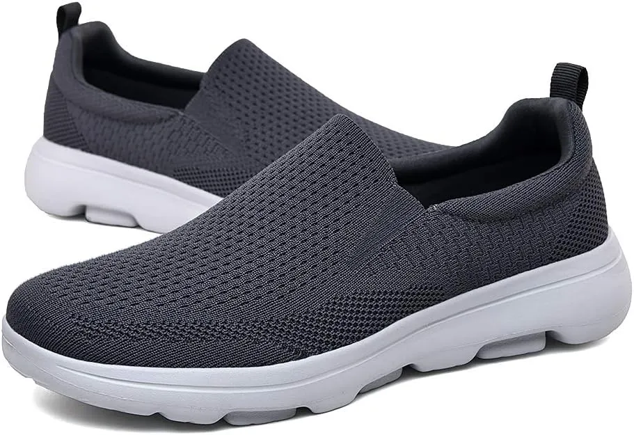 TIOSEBON Men's Mesh Slip On Walking Shoes Loafers-Work Drving Tennis Shoes