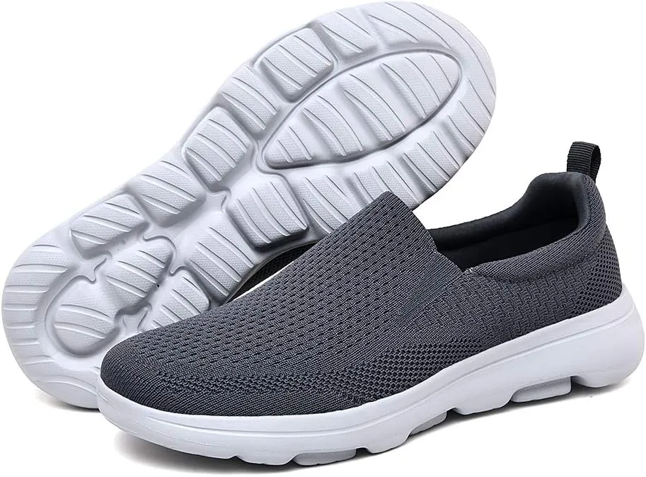 TIOSEBON Men's Mesh Slip On Walking Shoes Loafers-Work Drving Tennis Shoes