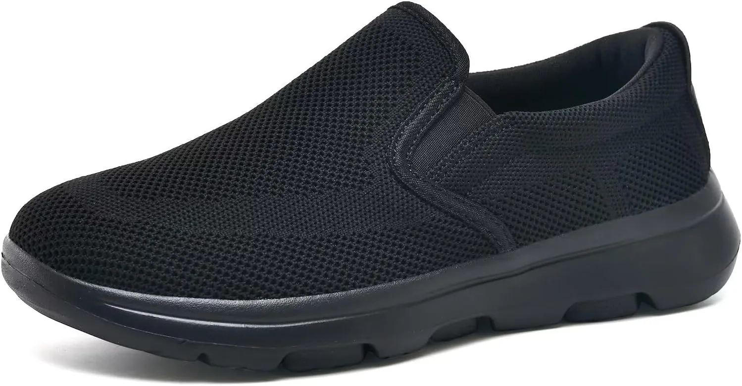 TIOSEBON Men's Mesh Slip On Walking Shoes Loafers-Work Drving Tennis Shoes