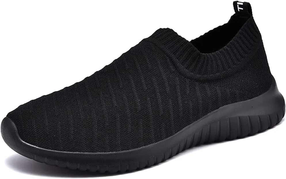 TIOSEBON Men's Slip On Walking Shoes Knit Mesh Tennis Sneaker