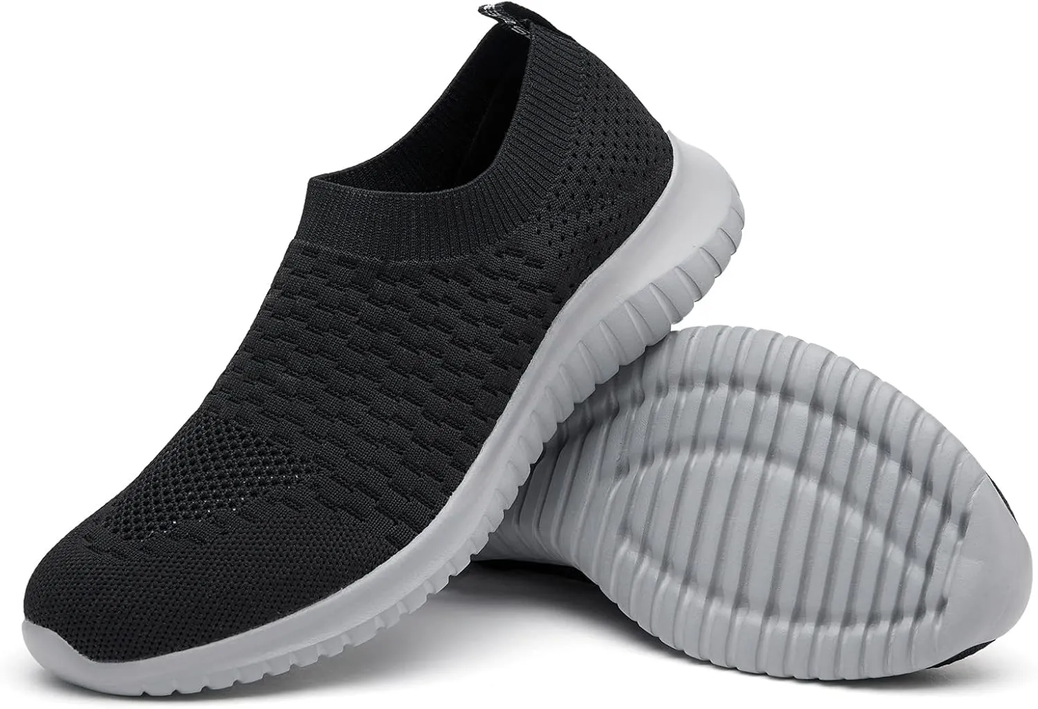 TIOSEBON Men's Slip On Walking Shoes Knit Mesh Tennis Sneaker