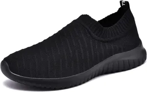 TIOSEBON Men's Slip On Walking Shoes Knit Mesh Tennis Sneaker