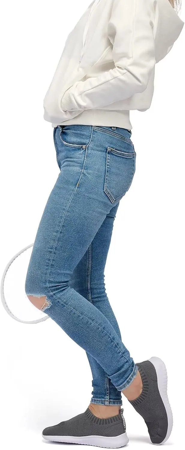 TIOSEBON Women's Walking Sock Shoes Elastic Knit Lightweight Slip on Breathable Yoga Sneakers