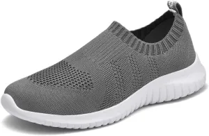 TIOSEBON Women's Walking Sock Shoes Elastic Knit Lightweight Slip on Breathable Yoga Sneakers