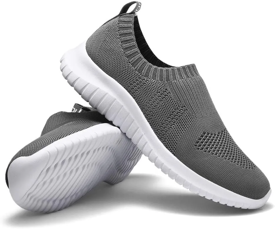 TIOSEBON Women's Walking Sock Shoes Elastic Knit Lightweight Slip on Breathable Yoga Sneakers