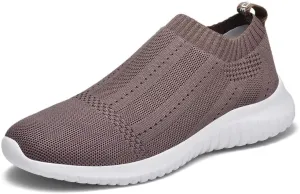 TIOSEBON Women's Walking Sock Shoes Elastic Knit Lightweight Slip on Breathable Yoga Sneakers