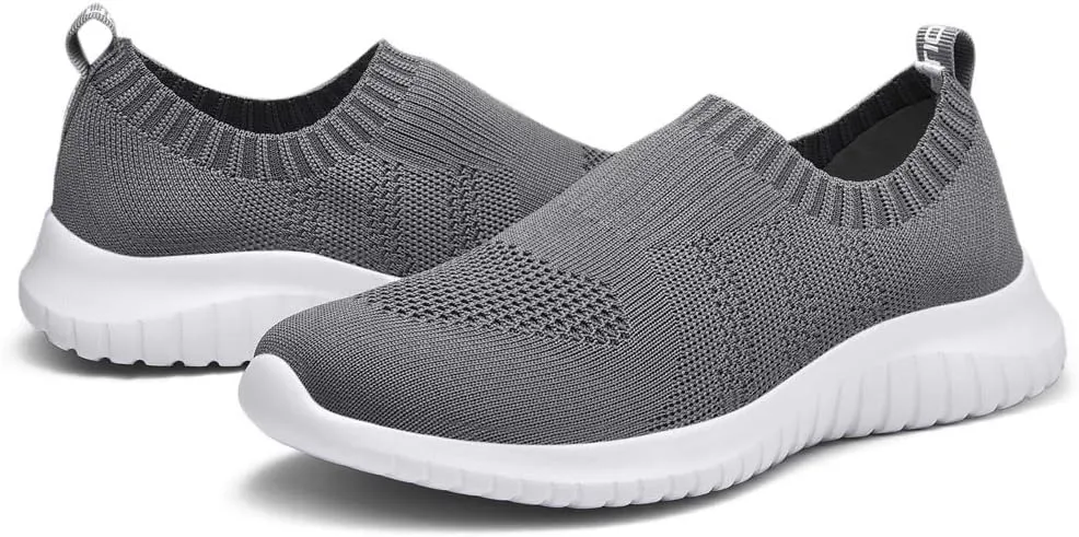TIOSEBON Women's Walking Sock Shoes Elastic Knit Lightweight Slip on Breathable Yoga Sneakers