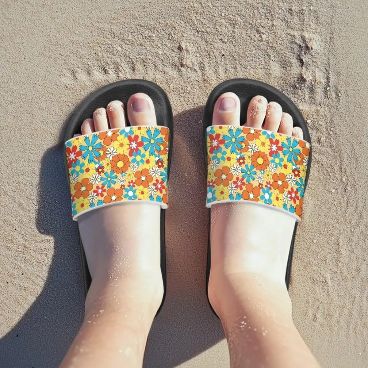Toddler Sandals Comfy Sport Slides Non-slip Beach Slides Garden Slip On Shoes Water Friendly Bath Slippers