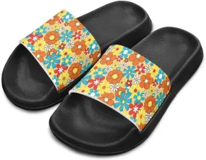 Toddler Sandals Comfy Sport Slides Non-slip Beach Slides Garden Slip On Shoes Water Friendly Bath Slippers