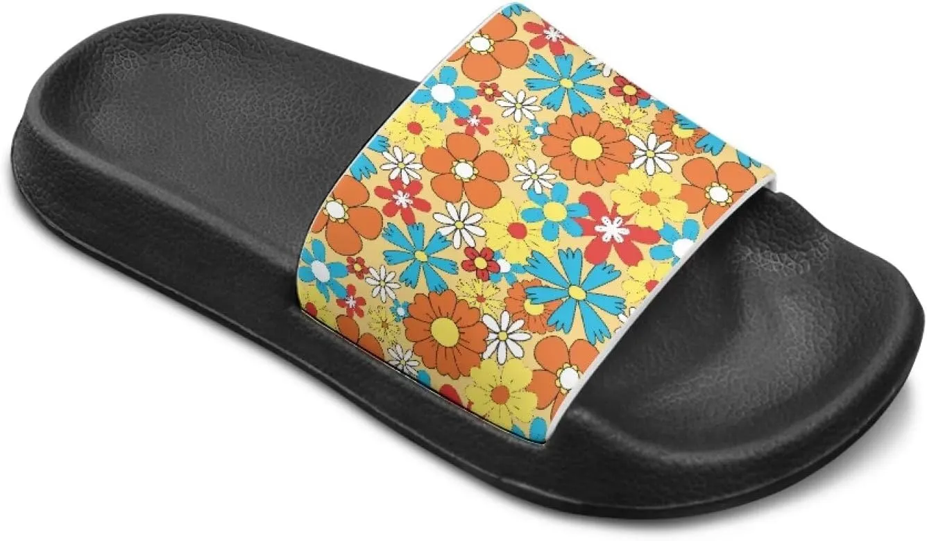Toddler Sandals Comfy Sport Slides Non-slip Beach Slides Garden Slip On Shoes Water Friendly Bath Slippers