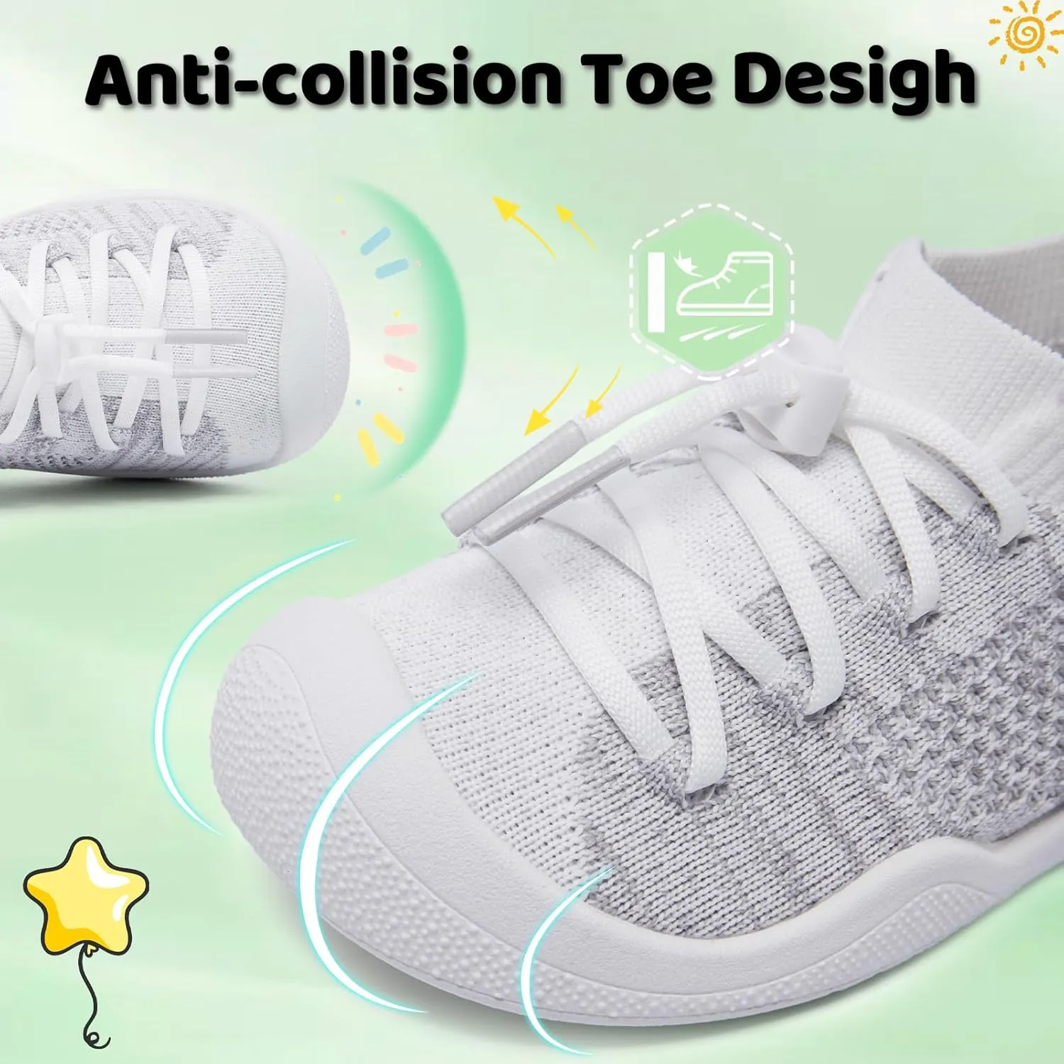 Toddler Shoes Boys Girls | with Arch Support | Slip-on| Barefoot | Breathable & Non-Slip Tennis Shoes