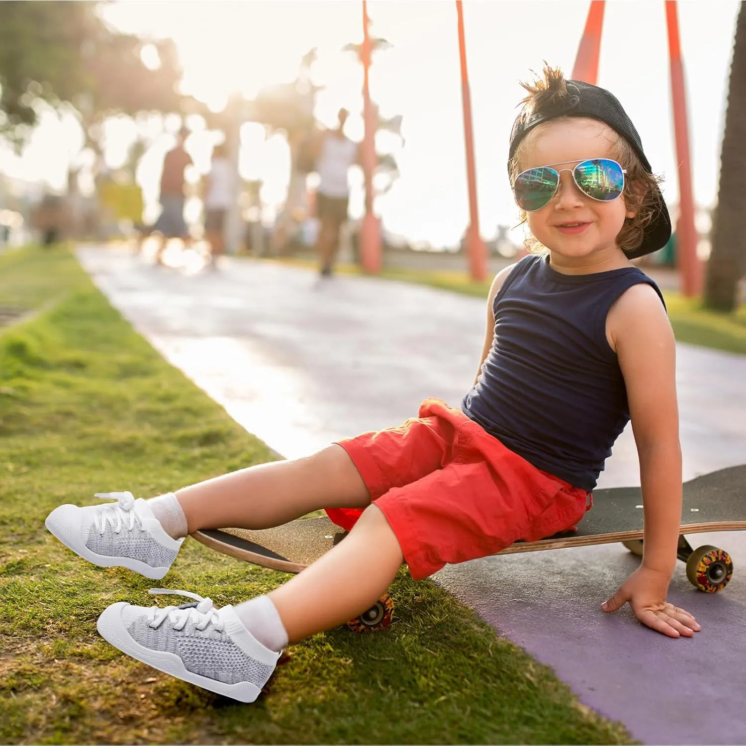Toddler Shoes Boys Girls | with Arch Support | Slip-on| Barefoot | Breathable & Non-Slip Tennis Shoes