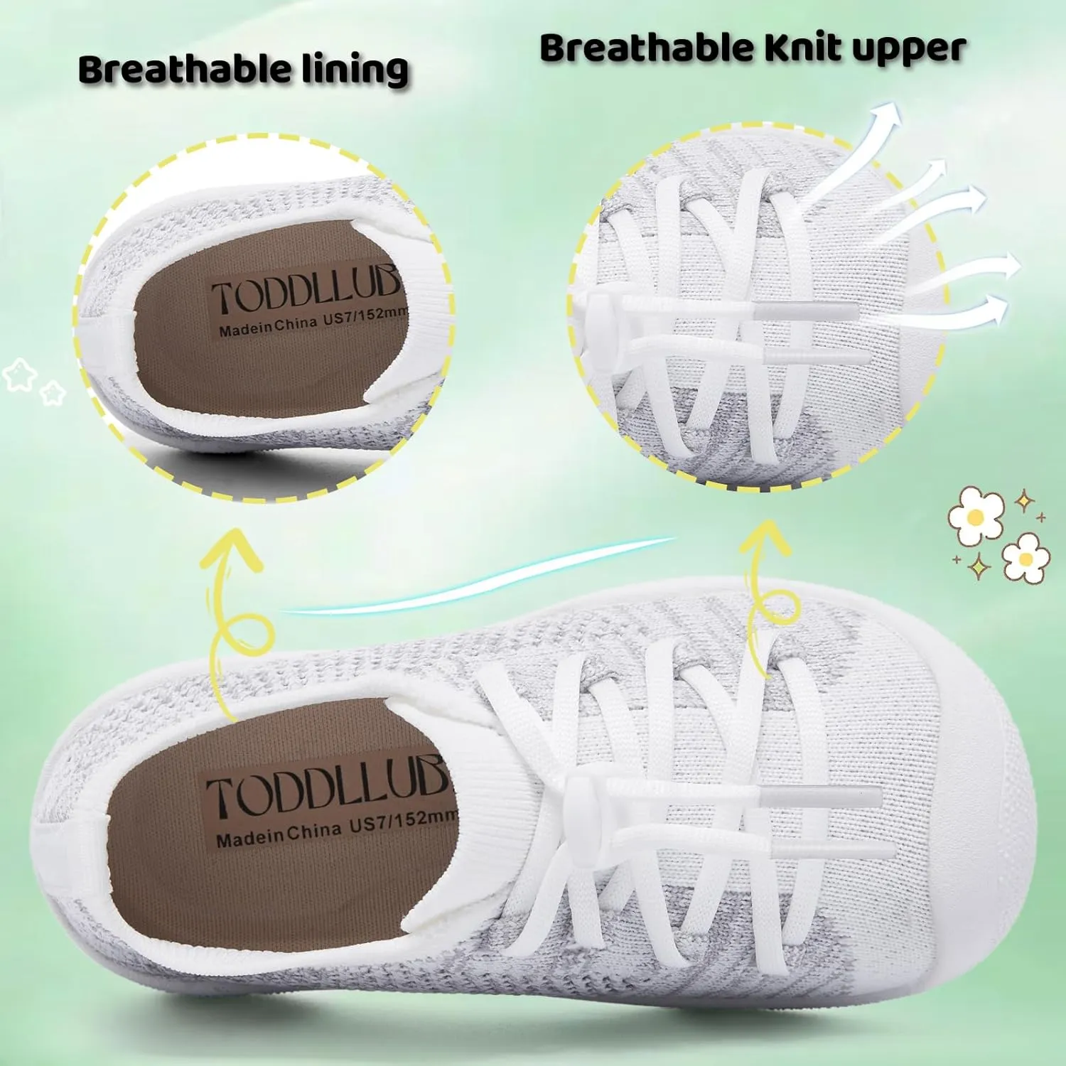 Toddler Shoes Boys Girls | with Arch Support | Slip-on| Barefoot | Breathable & Non-Slip Tennis Shoes