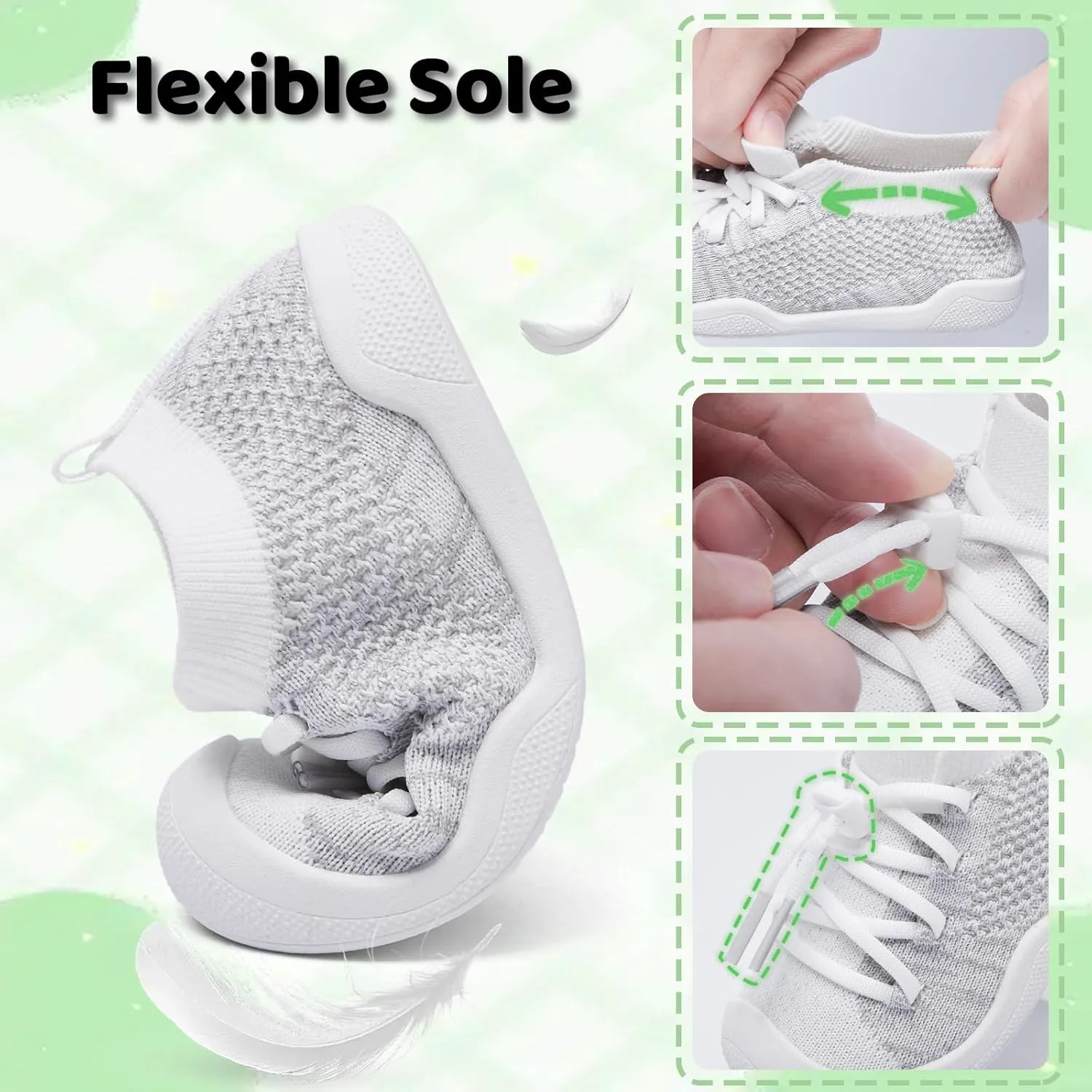 Toddler Shoes Boys Girls | with Arch Support | Slip-on| Barefoot | Breathable & Non-Slip Tennis Shoes