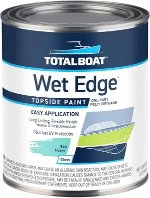 TotalBoat Wet Edge Marine Topside Paint for Boats, Fiberglass, and Wood (Sea Foam, 1 Quarts (Pack of 1))