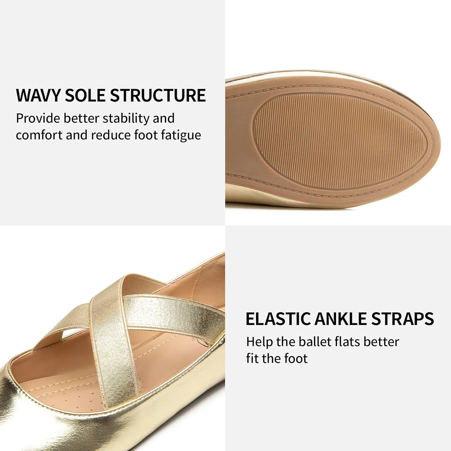 Trary Black Ballet Flats - Ankle Strap Mary Jane Shoes, Wide Width Women's Flats for Dressy Occasions