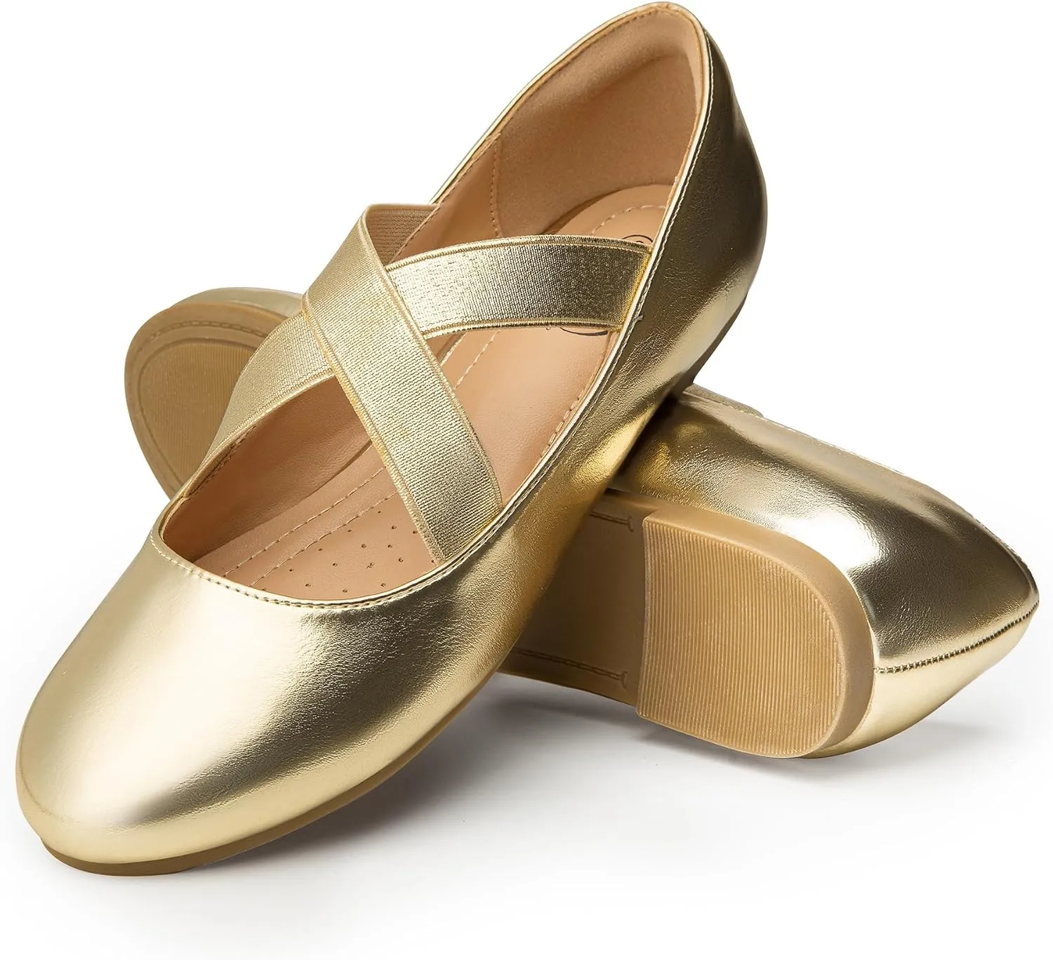 Trary Black Ballet Flats - Ankle Strap Mary Jane Shoes, Wide Width Women's Flats for Dressy Occasions