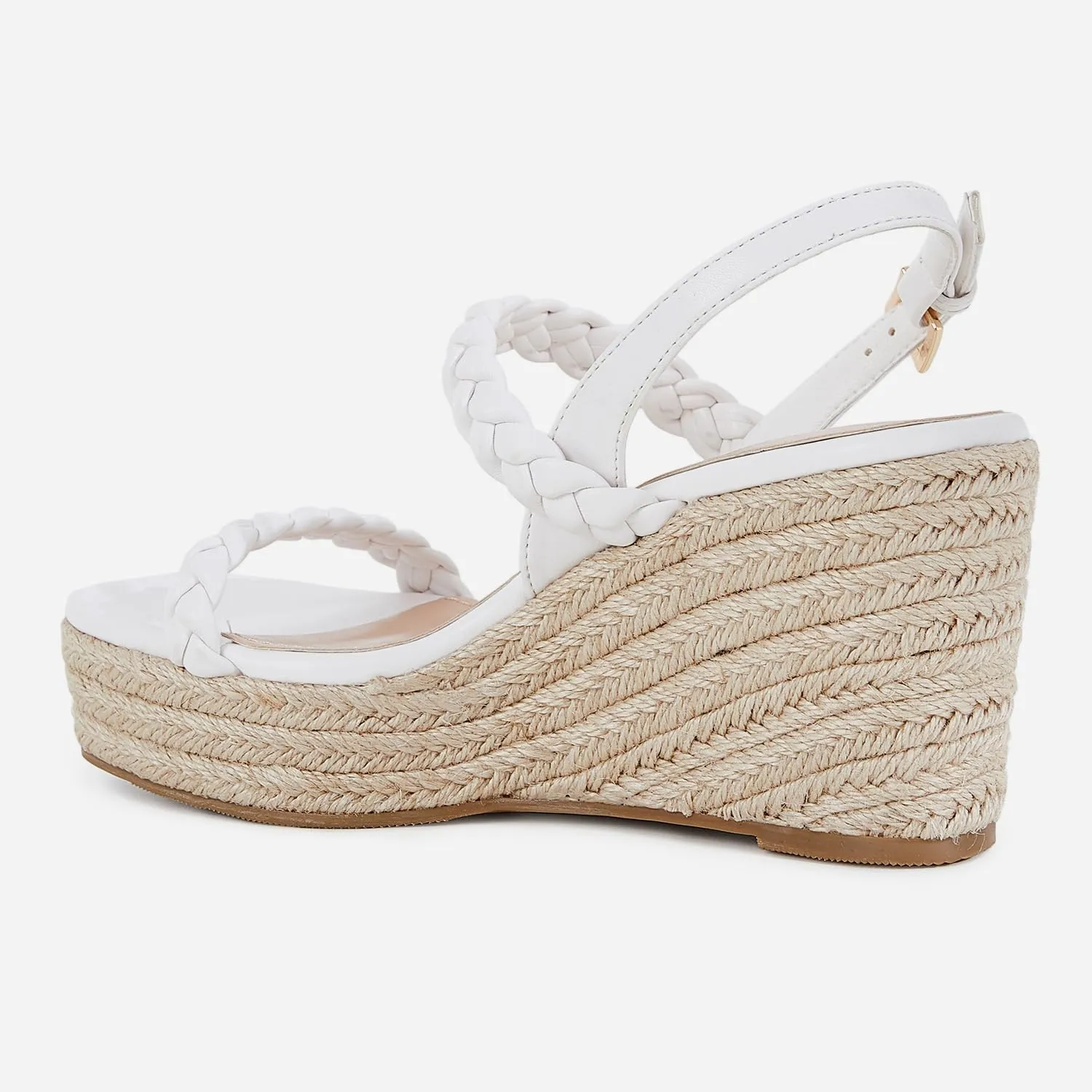 Trish Lucia Womens Espadrille Wedge Sandals Platform Braided Open Toe High Heel Ankle Strap Buckle Summer Causal Dress Shoes