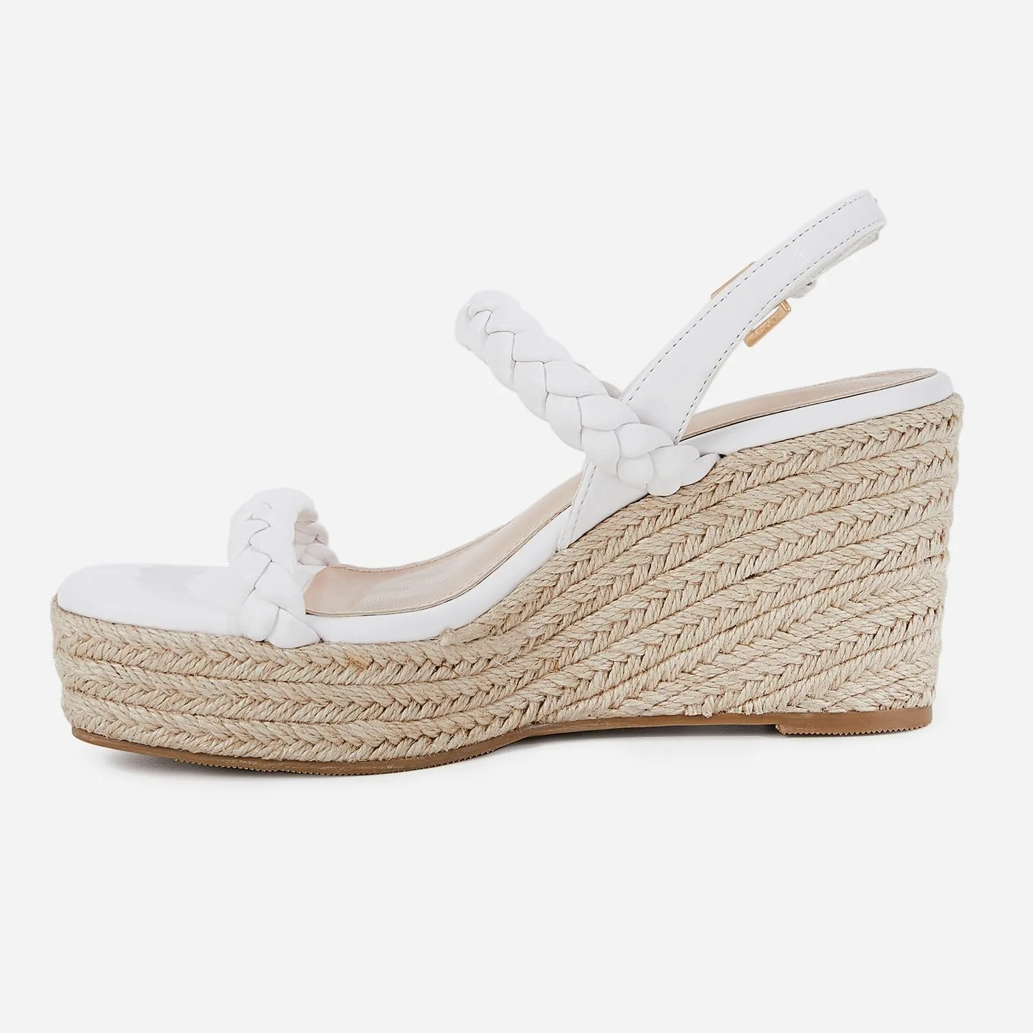 Trish Lucia Womens Espadrille Wedge Sandals Platform Braided Open Toe High Heel Ankle Strap Buckle Summer Causal Dress Shoes