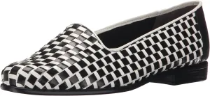 Trotters Women's Liz Ballet Flat, Black/White, 10.5 N US