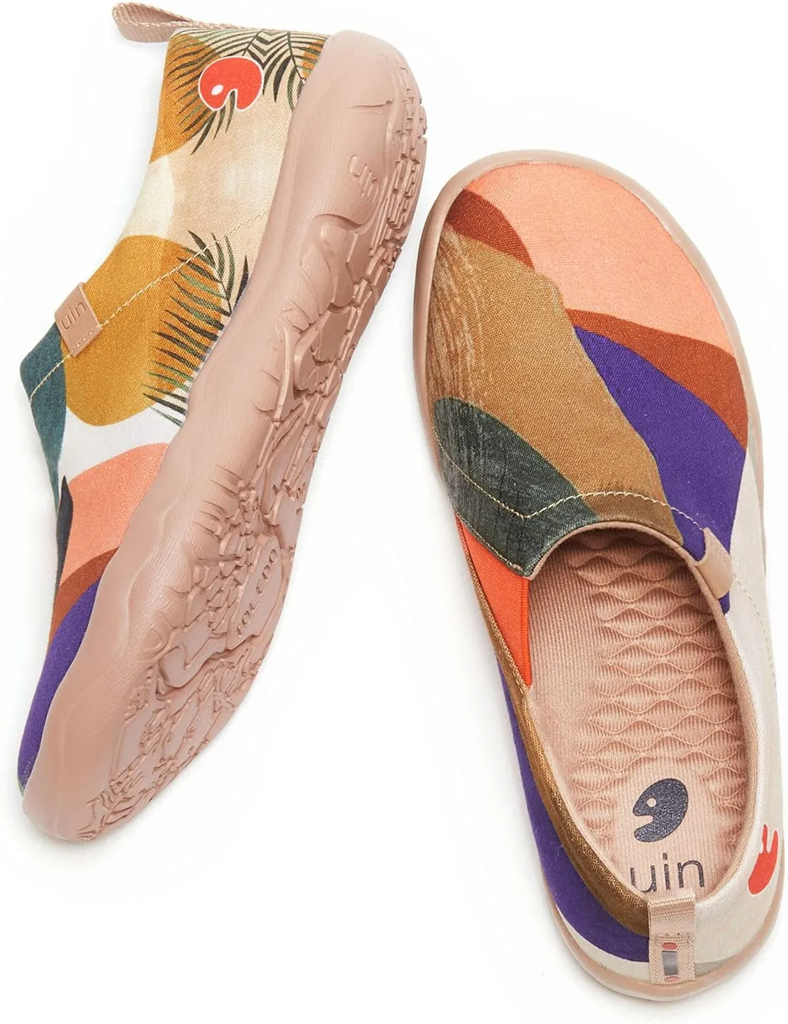 UIN Women's Art Travel Slip-On Shoes Casual Lightweight Breathable Flats Comfortable Loafers