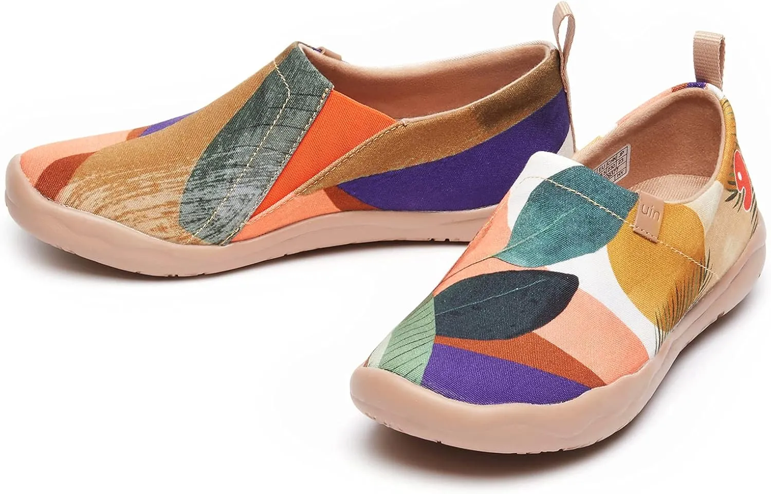 UIN Women's Art Travel Slip-On Shoes Casual Lightweight Breathable Flats Comfortable Loafers