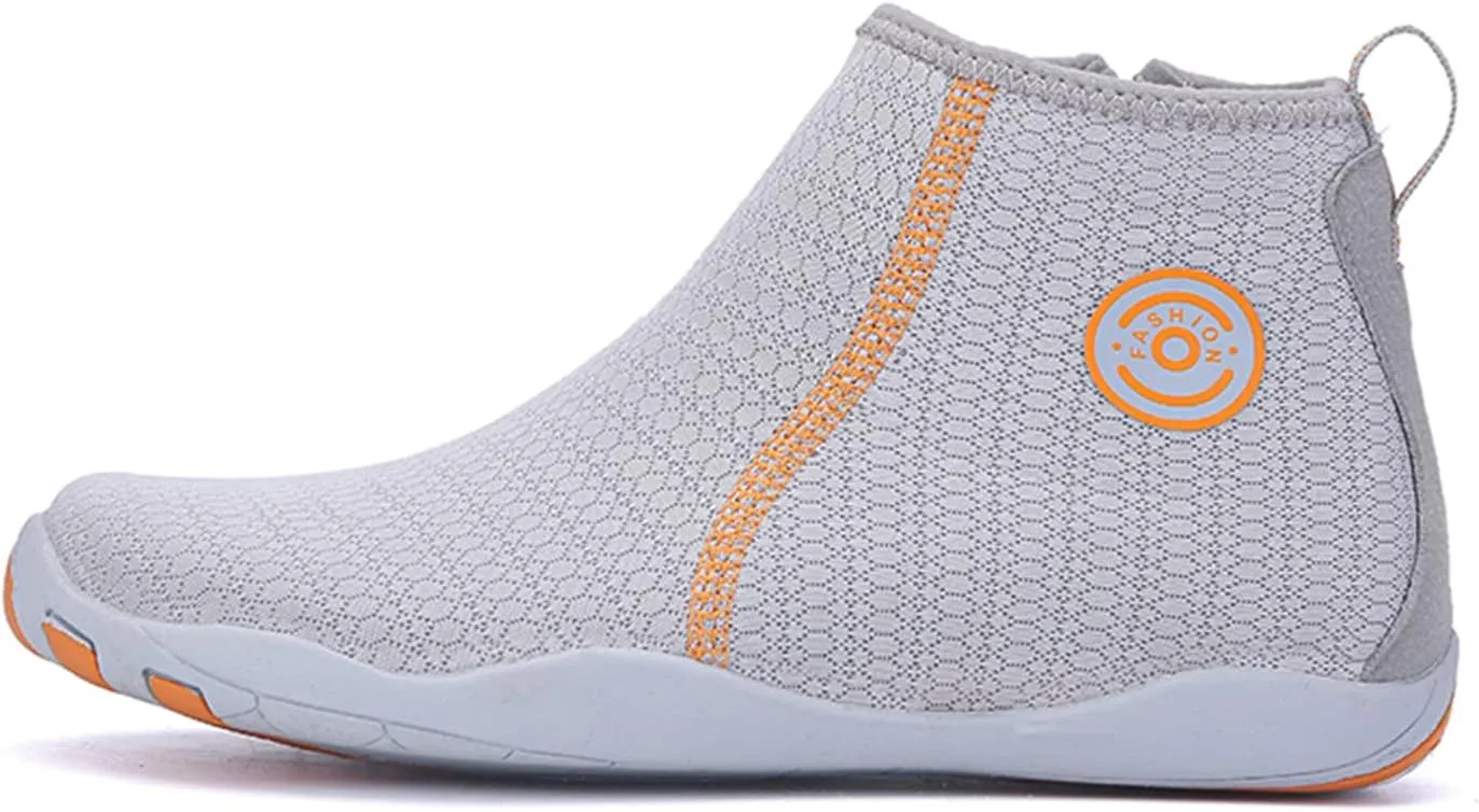 UMANPOO Women Water Shoes Men Barefoot Slip on Sneakers Swim Aqua Beach Running Walking Hiking Cycling Non Slip High Top