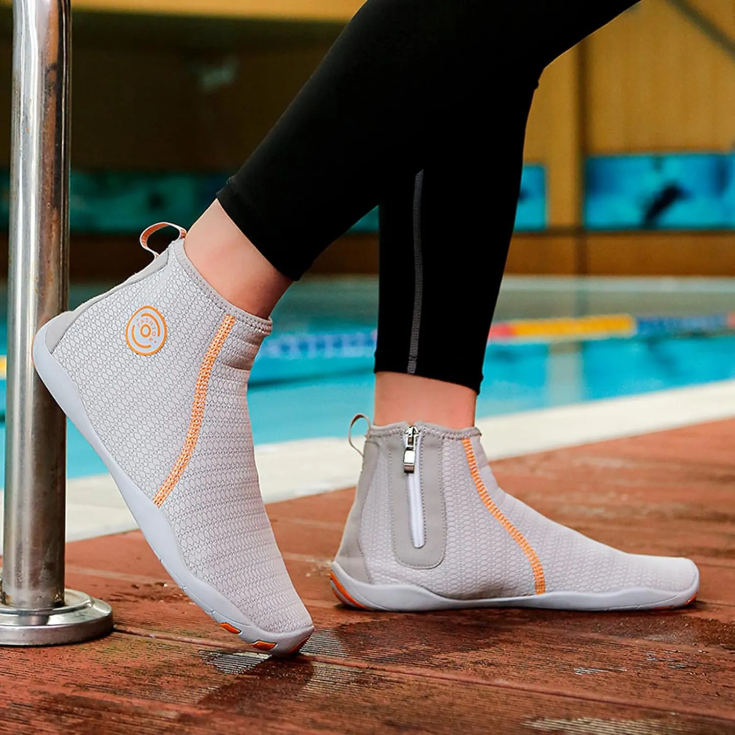 UMANPOO Women Water Shoes Men Barefoot Slip on Sneakers Swim Aqua Beach Running Walking Hiking Cycling Non Slip High Top