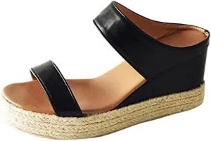 UOQAPRE Sandals for Women Platform Wedge Open Toe Low Heel Beach Womens Sandals Flats Heel Ankle Chelsea Dress Shoes