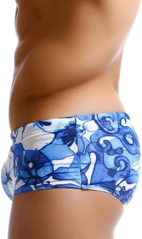 UXH New Men Swimwear Boxer Beach Shorts suilt Men's Boxer Surfing Swim Pants Stretch Swimming Trunks
