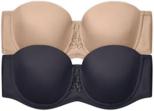 Vanity Fair Women's Beauty Back Smoothing Strapless Bra, 4-Way Stretch Fabric, Lightly Lined Cups Up to H
