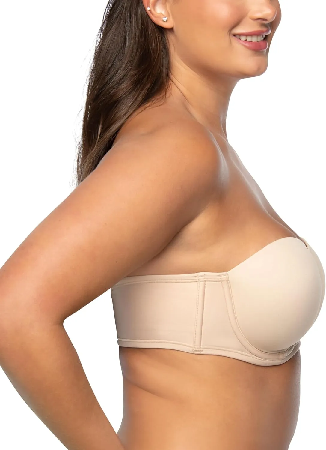 Vanity Fair Women's Beauty Back Smoothing Strapless Bra, 4-Way Stretch Fabric, Lightly Lined Cups Up to H