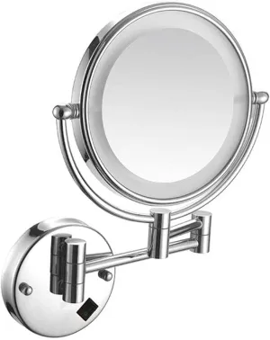 Vanity Mirror,Makeup Mirror Vanity Mirror Makeup Mirror,Led Bathroom Folding Vanity Mirror with Light Wall-Mounted Beauty Mirror for Bathroom Hotels Cosmetic Mirror
