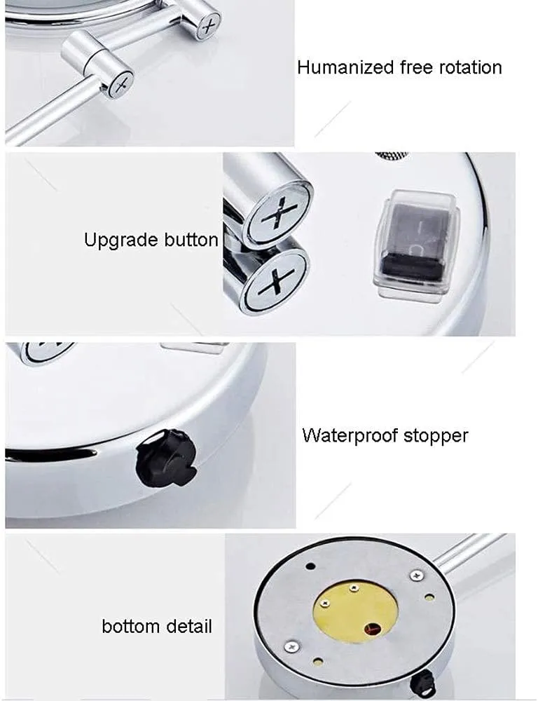 Vanity Mirror,Makeup Mirror Vanity Mirror Makeup Mirror,Led Bathroom Folding Vanity Mirror with Light Wall-Mounted Beauty Mirror for Bathroom Hotels Cosmetic Mirror