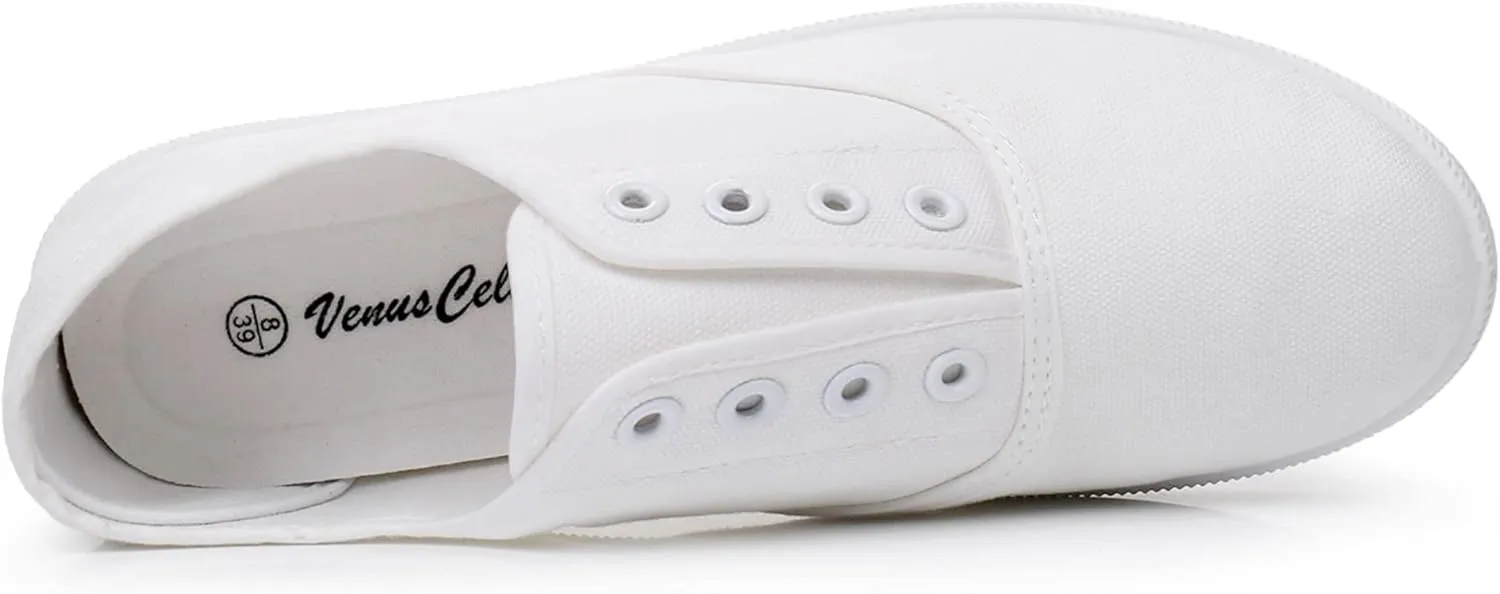 VenusCelia Women's Blaze Canvas Slip-On Sneaker
