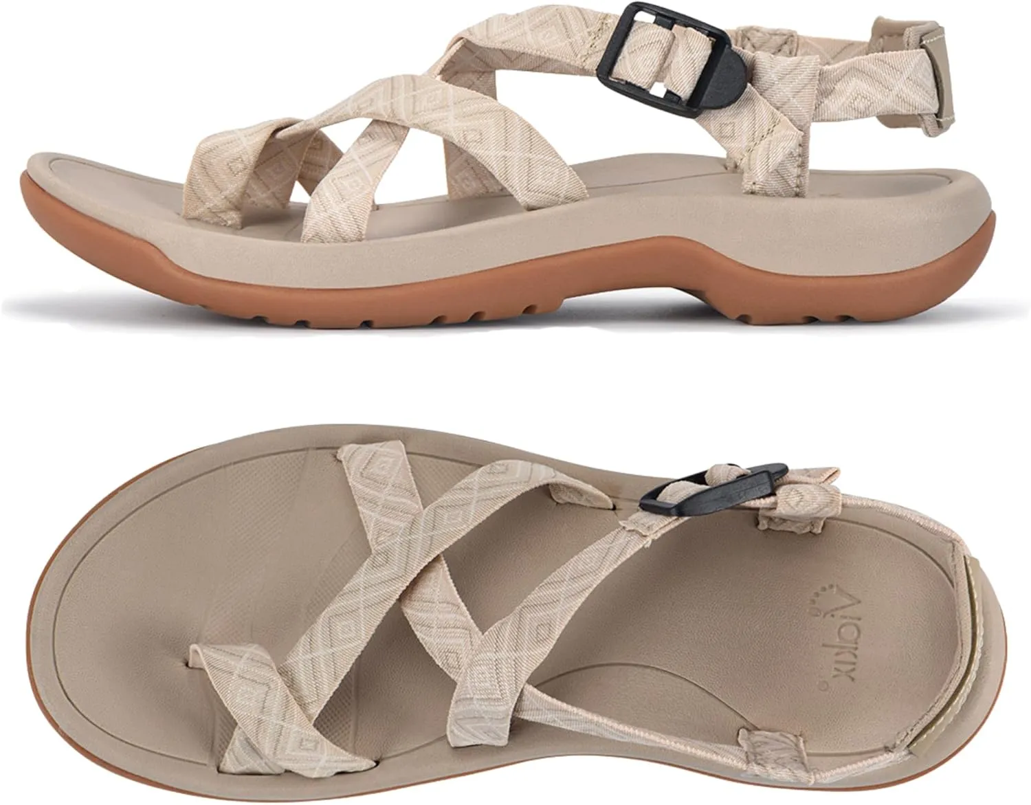 Viakix Womens Walking Sandals: Cute Stylish Comfy Athletic Sport Outdoor Hiking Sandal for Trekking Water Outdoor Beach With Arch Support for Womens Ladies