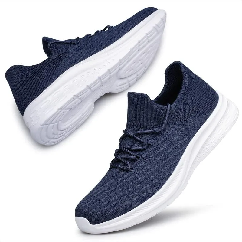 vibdiv Mens Fashion Slip On Walking Shoes - Lightweight Breathable Casual Mesh Non Slip Running Shoes Comfortable Sneakers for Men