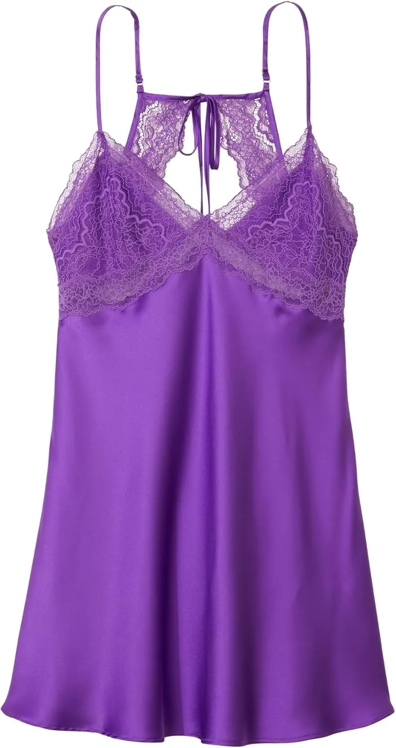 Victoria's Secret Stretch Satin Lace Cutout Slip, Women's Sleepwear (XS-XXL)