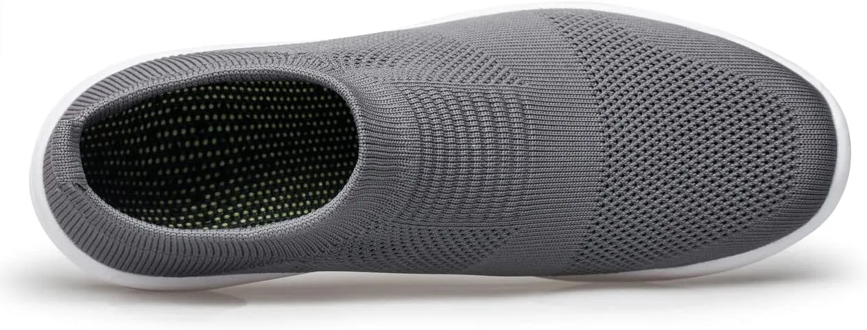 Vidbiv Men Slip on Casual Trainers Walking Shoes - Breathable Slip-on Lightweight Comfortable Tennis Mesh Sneaker