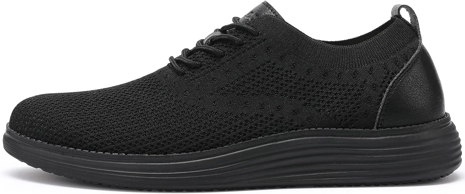 VILOCY Men's Casual Dress Sneakers Oxfords Business Mesh Breathable Walking Shoes Tennis Comfortable