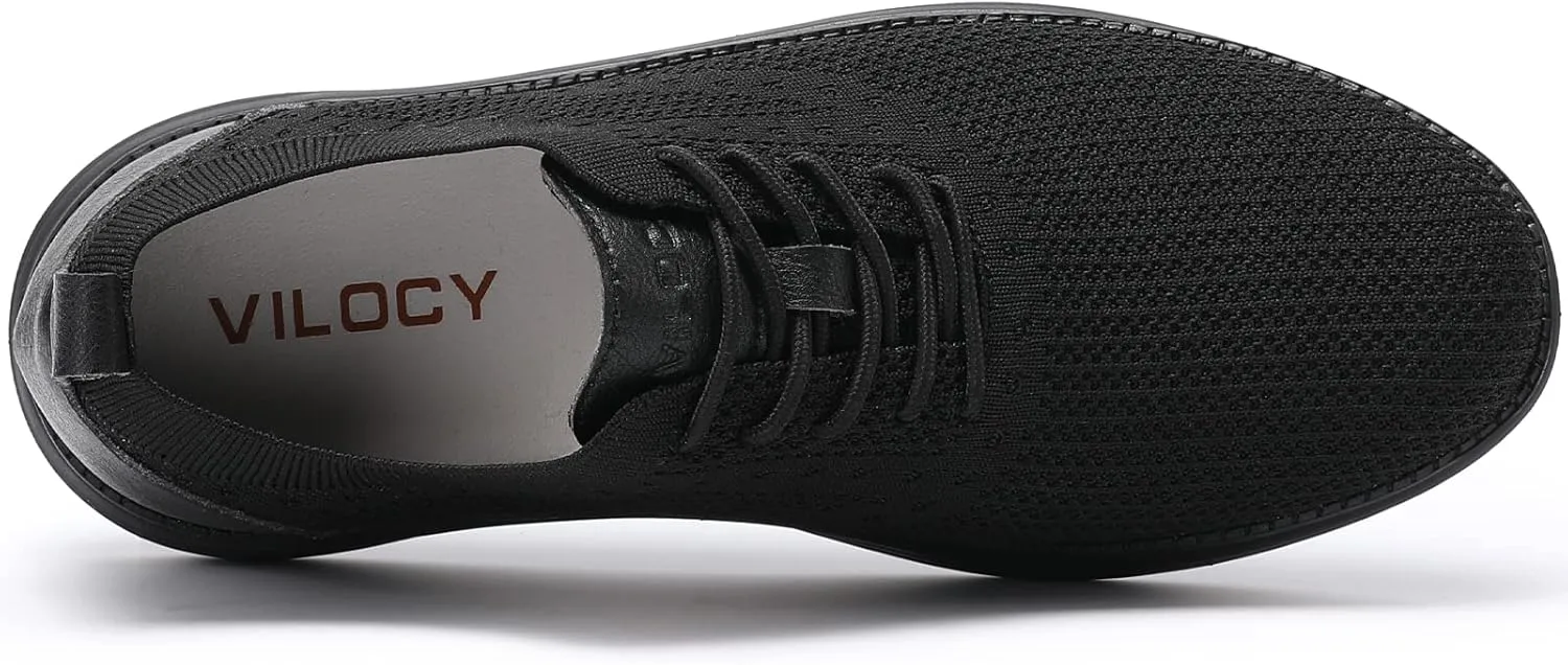 VILOCY Men's Casual Dress Sneakers Oxfords Business Mesh Breathable Walking Shoes Tennis Comfortable