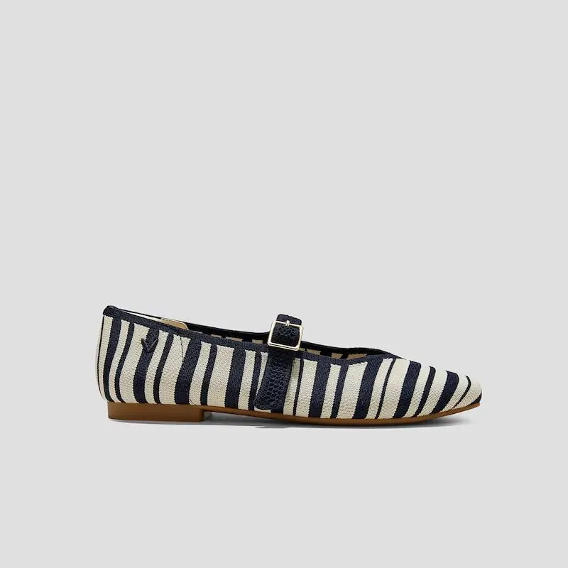VIVAIA Margot Mary Jane Women Flat Shoes Comfortable for Work with Arch Support Slip on Square-Toe Washable Shoes