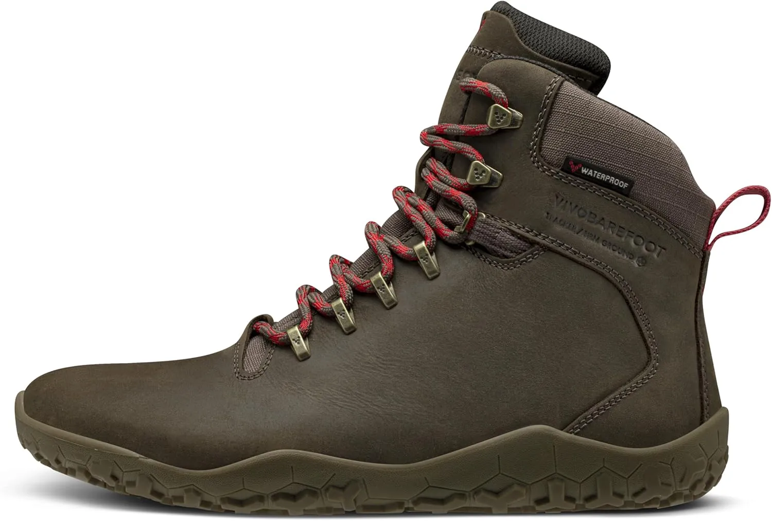 Vivobarefoot Magna Forest ESG, Womens Leather and Wool Hiking Trainers with Barefoot Sole