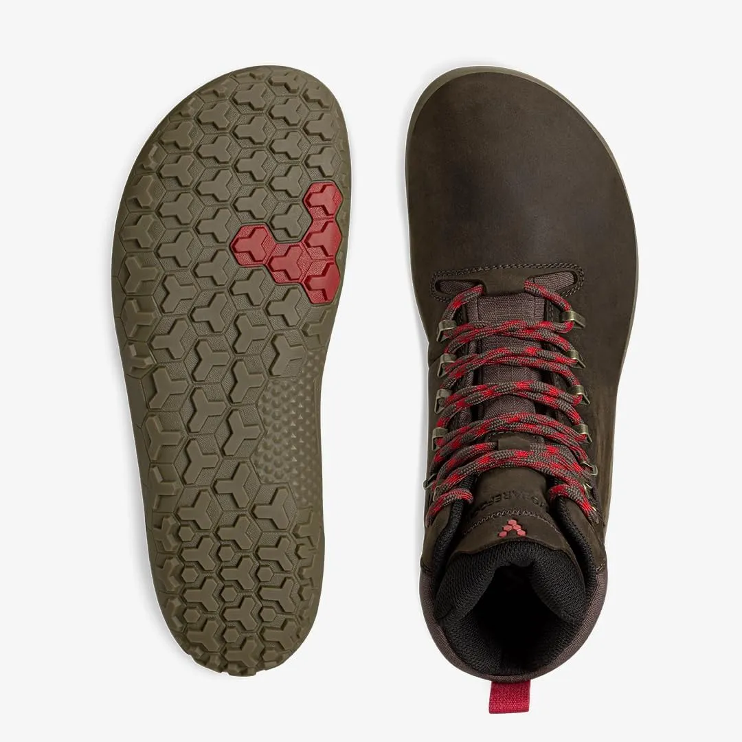 Vivobarefoot Magna Forest ESG, Womens Leather and Wool Hiking Trainers with Barefoot Sole