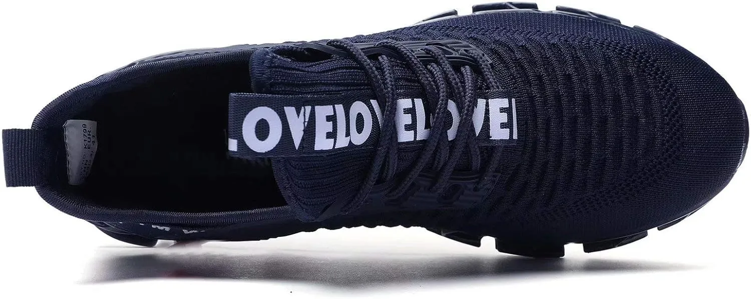 Vooncosir Men's Fashion Sneakers Breathable Mesh Running Shoes Blade Non Slip Soft Sole Casual Athletic Walking Shoes
