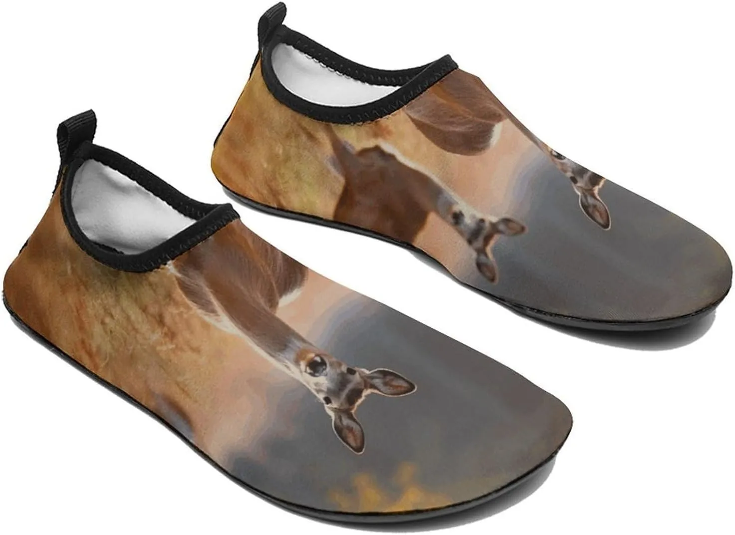 Water Shoes for Women Men Deer in Autumn Field Water Sports Shoes Slip-on Breathable Lightweight Athletic Aqua Sock