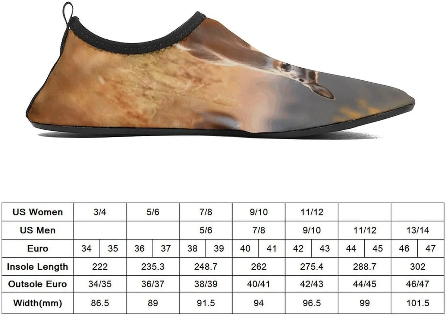Water Shoes for Women Men Deer in Autumn Field Water Sports Shoes Slip-on Breathable Lightweight Athletic Aqua Sock
