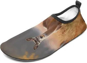 Water Shoes for Women Men Deer in Autumn Field Water Sports Shoes Slip-on Breathable Lightweight Athletic Aqua Sock